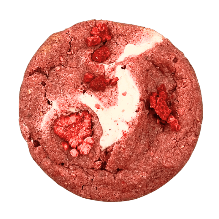 Himbeere White Choc Style – veganer Cookie von Deichkeks