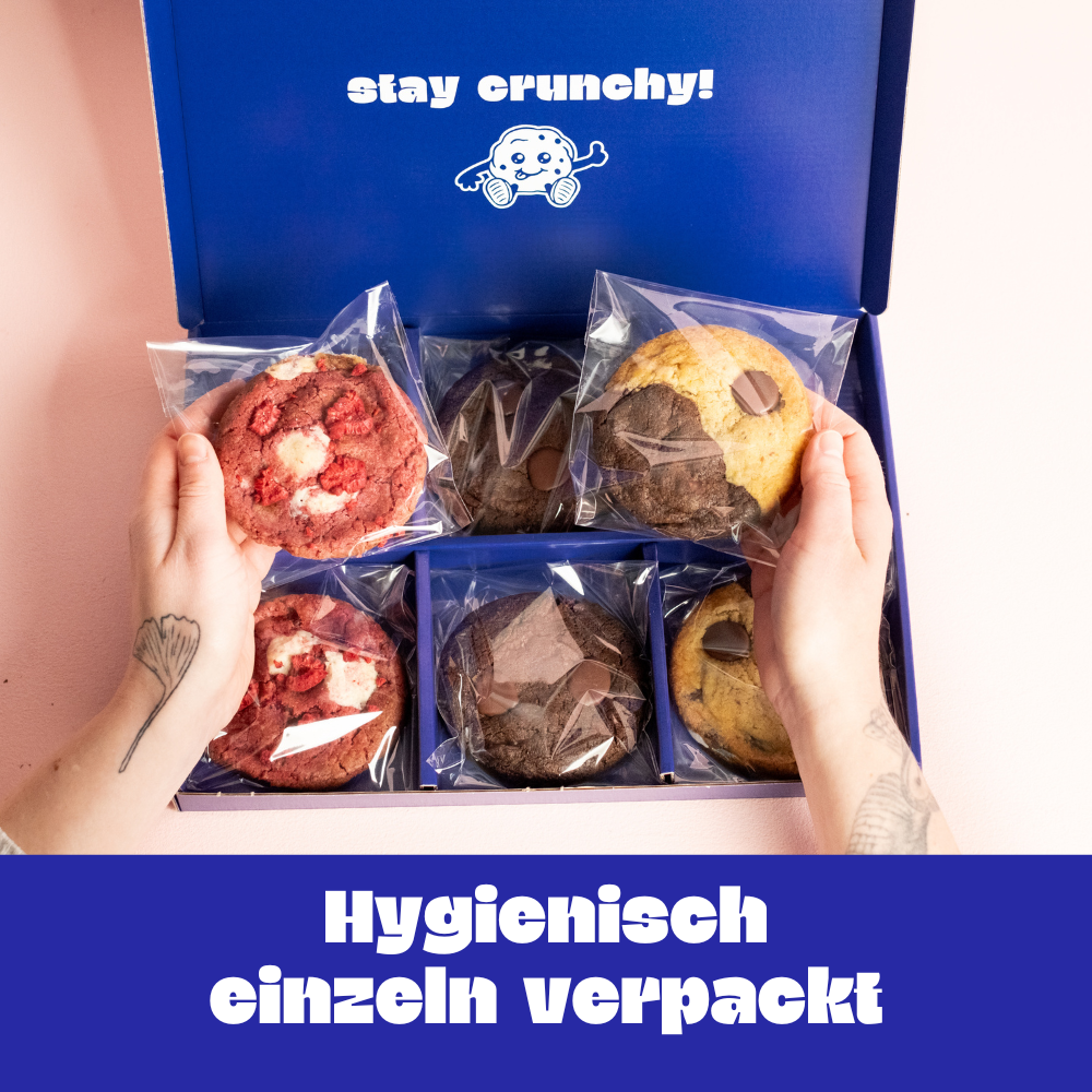 Deichkeks Cookies hygienisch einzeln verpackt in lebensmittelechtem Bio-Kunststoff – frisch und sicher verschickt